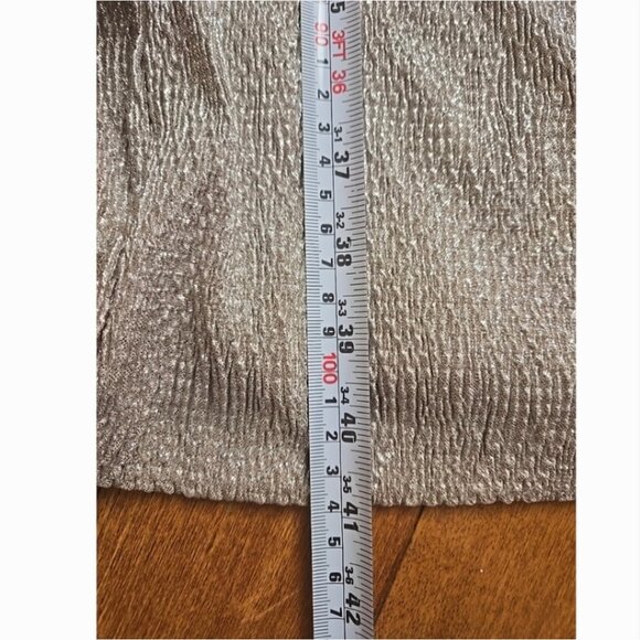 Lauren Ralph Lauren silver metallic knee length dress size 14 - Picture 10 of 10